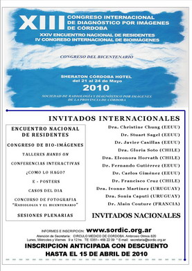 Afiche del Congreso SORDIC 2010