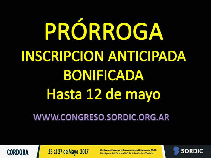 Prórroga en el inscripción anticipada bonificada hasta el 12 de mayo